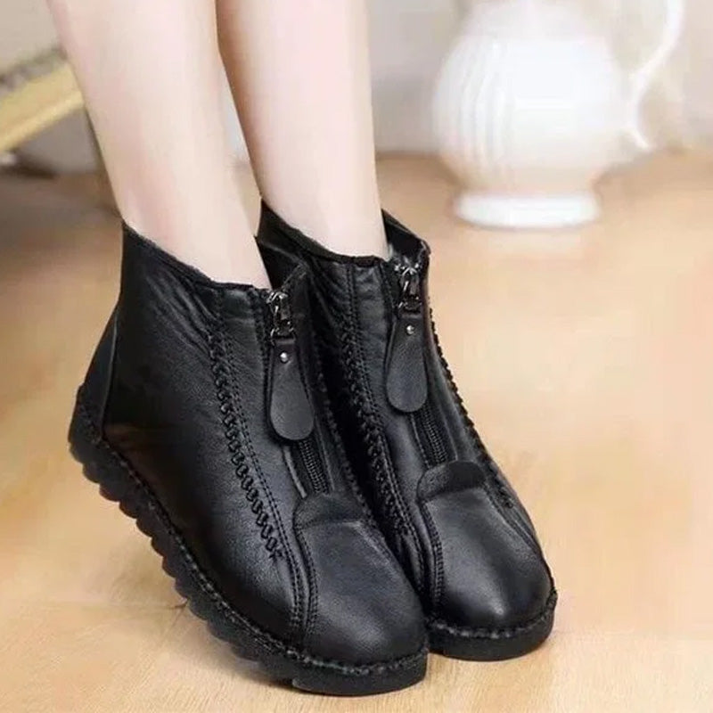👢 50% OFF NOW! ❄️ Women's Winter Warm Zipper Ankle Boots – Water-Resistant, Cozy Lining & Non-Slip Sole for Cold Days 🧥📦