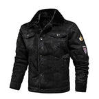 Men's Casual Button-Up Heavy-Duty Warm Leather Jacket