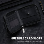 Men's Vintage Compact Zipper Wallet