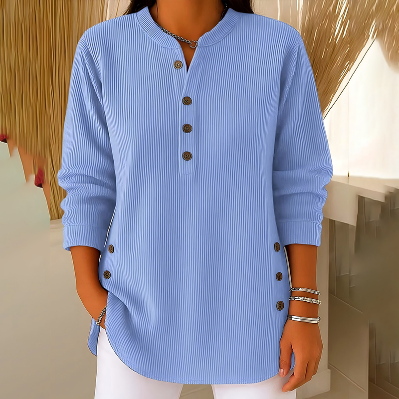 👚 60% OFF NOW! 🎉 Women‘s Corduroy Henley Top – Stylish, Soft & Versatile 🧥📦