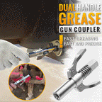 🔧 LIMITED-TIME 50% OFF! ✨ High-Pressure Grease Gun Coupler – Dual Handle, Secure Lock, Universal Fit ⚙️