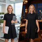 Women’s Elegant Collar Mini Dress