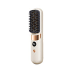 🥳2026 HOT SALE🥳💞50K+ SOLD!💇‍♀️🛡️ 50% OFF! 3‑in‑1 Cordless Hair Straightening Brush – Straighten, curl & detangle with 4 heat settings. Wider teeth prevent burns – safe for daily styling! ✨🌿