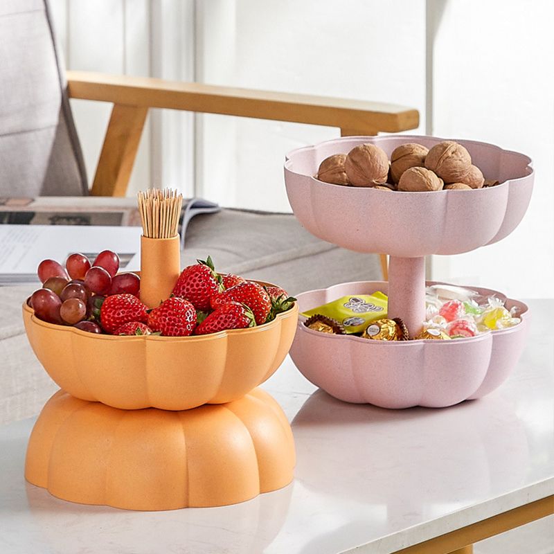 Double Layer Pumpkin Fruit Plate