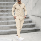 Men's Solid Color Hoodie Tracksuit 2-Piece Set