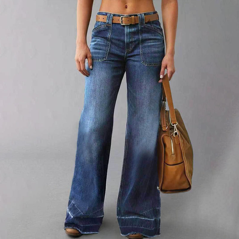 ⏳Time-Limited Special⏰Women's Retro Flare Jeans with Pockets