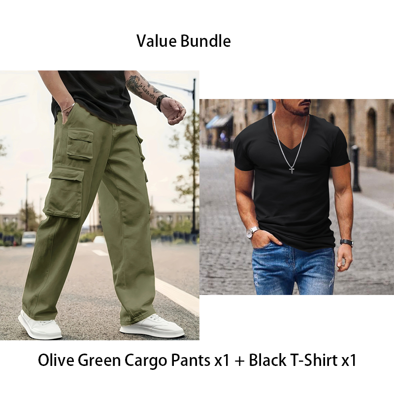 🔥Hot Sale Deals-Men's Multi-Pocket Straight-Leg Cargo Pants