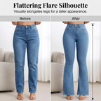 💎 50% OFF! 💎 Women's High-Waist Stretch Flare Jeans – Peach Lift, 4-Way Stretch & Leg-Lengthening Silhouette