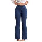 💎 50% OFF! 💎 Women's High-Waist Stretch Flare Jeans – Peach Lift, 4-Way Stretch & Leg-Lengthening Silhouette