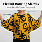 Women's Retro Graphic Print Top & Wide-Leg Pants Set