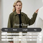 ⏰Last Day Sale 50% Off💃Women's Suede-Like Cropped Bomber Jacket