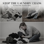 Dual Sorter Laundry Hamper with Storage Shelf