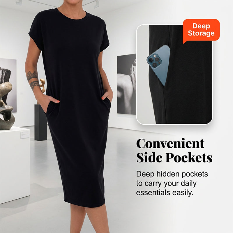 Women's Casual Short Sleeve T-Shirt Dress