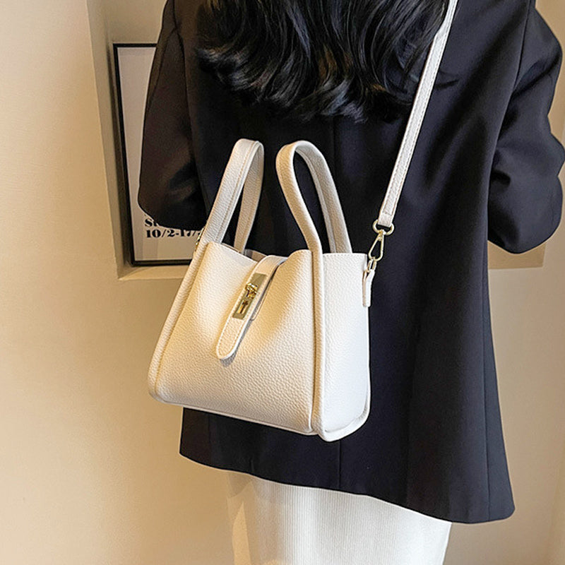 Women's Large Capacity Faux Leather Bucket Bag