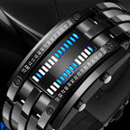 ⌚ LIMITED-TIME 50% OFF! ✨ Men's Binary LED Watch – Stainless Steel, Blue Light, Sporty, Water-Resistant, Modern ⚡