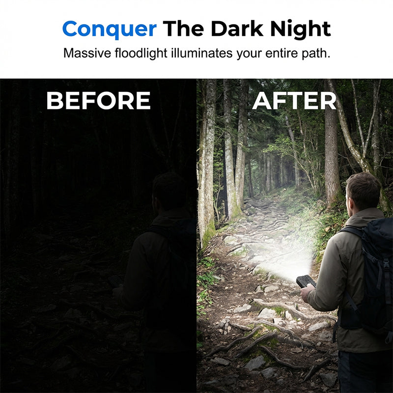 Dual-Source EDC Flashlight with Magnetic Base