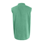 Retro Style Sleeveless T-Shirt with Three Buttons