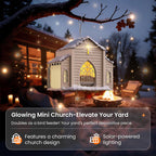 A Shelter for the Birds🏠Church-Shaped Solar-Powered Bird Feeder
