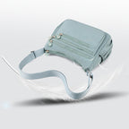 Lightweight Multi-Pocket Nylon Crossbody Bag