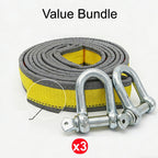 ⏳🔥LIMITED-TIME 50% OFF! 8-Ton Tow Rope with U-Shackle Hooks