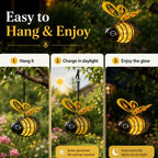 🐝 Solar Powered Hanging Bee Garden Light