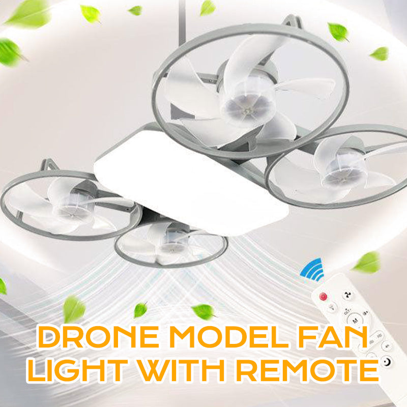 3-Speed E27 Drone Model Fan Light with Remote