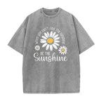 ⏳Limited-time 50% off⏰Vintage Washed Daisy Print Loose Fit T-Shirt🌼👚
