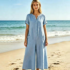 🌿50% Off on the Last Day-Women's Casual Short Sleeve Wide-Leg Jumpsuit