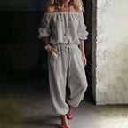 Women's Off Shoulder Jumpsuit