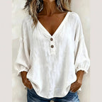 Women's Casual V-Neck 3/4 Sleeve Top