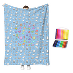Creative Cozy Coloring Blanket Kit