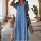 🌸Women's Summer Casual Button-Front Dress – Effortless Style & Everyday Comfort 💐