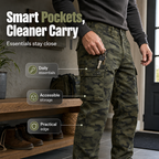 👖 More Storage, Easy Movement | Men's Straight-Leg Utility Cargo Pants