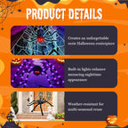 Hairy Spider with Large Web Halloween Outdoor Decoration