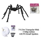 Hairy Spider with Large Web Halloween Outdoor Decoration