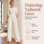 New Arrival✨🌸 Slim-Fit Wide-Leg Jumpsuit with Beaded Detail