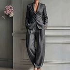 🍂🧥Seasonal Style - Casual 2-Piece Blazer & Trousers – Breezy Comfort & Clean Silhouette for Autumn