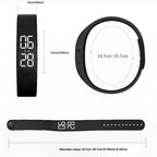 ⌚50% OFF NOW ! 🏃Student Digital Sports Wristband – Pedometer Vibration Alarm Silicone Watch for Kids Teens