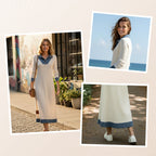 Bestseller🏆👗 Ribbed Knit & Denim Patchwork Dress – Effortless Style & Lasting Quality for Any Occasion