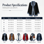 ⌛Limited-Time Offer-Women’s Elegant Denim Spliced Ribbed Knit Coat