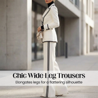 ⌛Limited-time offer-Women's Contrast Trim Blazer and Pant Set