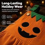 Kids Halloween Pumpkin Corduroy Overalls Suspender Shorts with Pockets