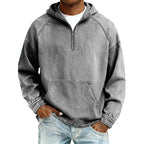 ⏰Last Day Sale 50% Off💃Men's Casual Half-Zip Denim Jacket