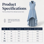 ⏰Last Day Sale 50% Off💃Women's Sleeveless Denim Dress with Asymmetrical Hem