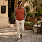 Men's Casual Color-Block Long Sleeve Shirt