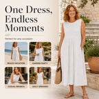 ⏰Last Day Sale 50% Off💃Women's Sleeveless Linen Dress