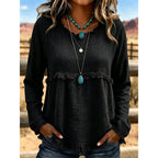 Women's Vintage Fringe Tassel Casual Top