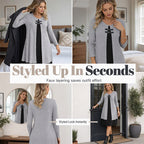 Women's Casual Ribbed Knit Long Sleeve Dress