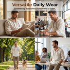 🍂 Men's Casual Long Sleeve Breathable Hooded Shirt – Easy Comfort for Cooler Days