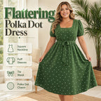 ⌛Limited-Time Offer-Women's Plus Size Polka Dot Dress 